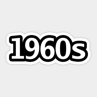 1960s White Text Typography Sticker